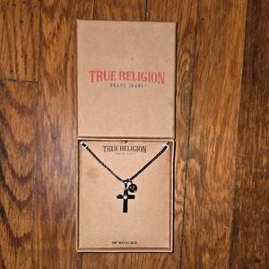 True Religion 24 Inch Cross Necklace